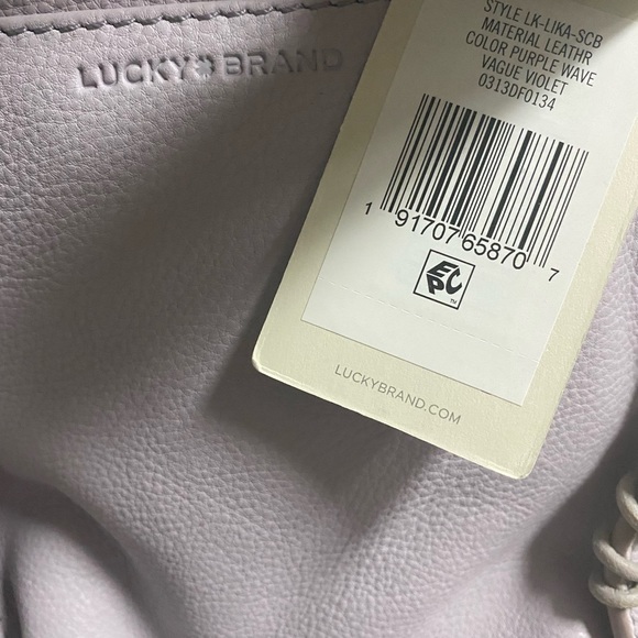 LIKA LEATHER CROSSBODY BAG Lucky Brand (violet/ lilac) NWT “boho chic” Y2K style - Picture 4 of 5